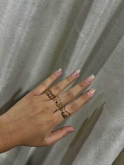 Beautiful Stainless steel Golden Rings