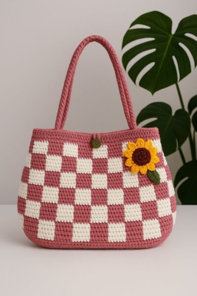 Beautiful Crochet Box Bag. Best quality.