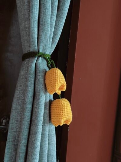 Curtain Binder handmade Yellow