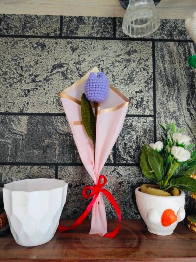 Beautiful Crochet single Tulip flower.